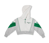 Tennis Collection | Slogan Print Zipped Hoodie